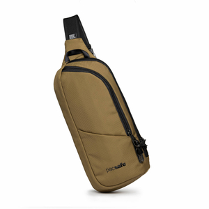 Plecak na jedno ramię antykradzieżowy Pacsafe Vibe 150 - brązowy