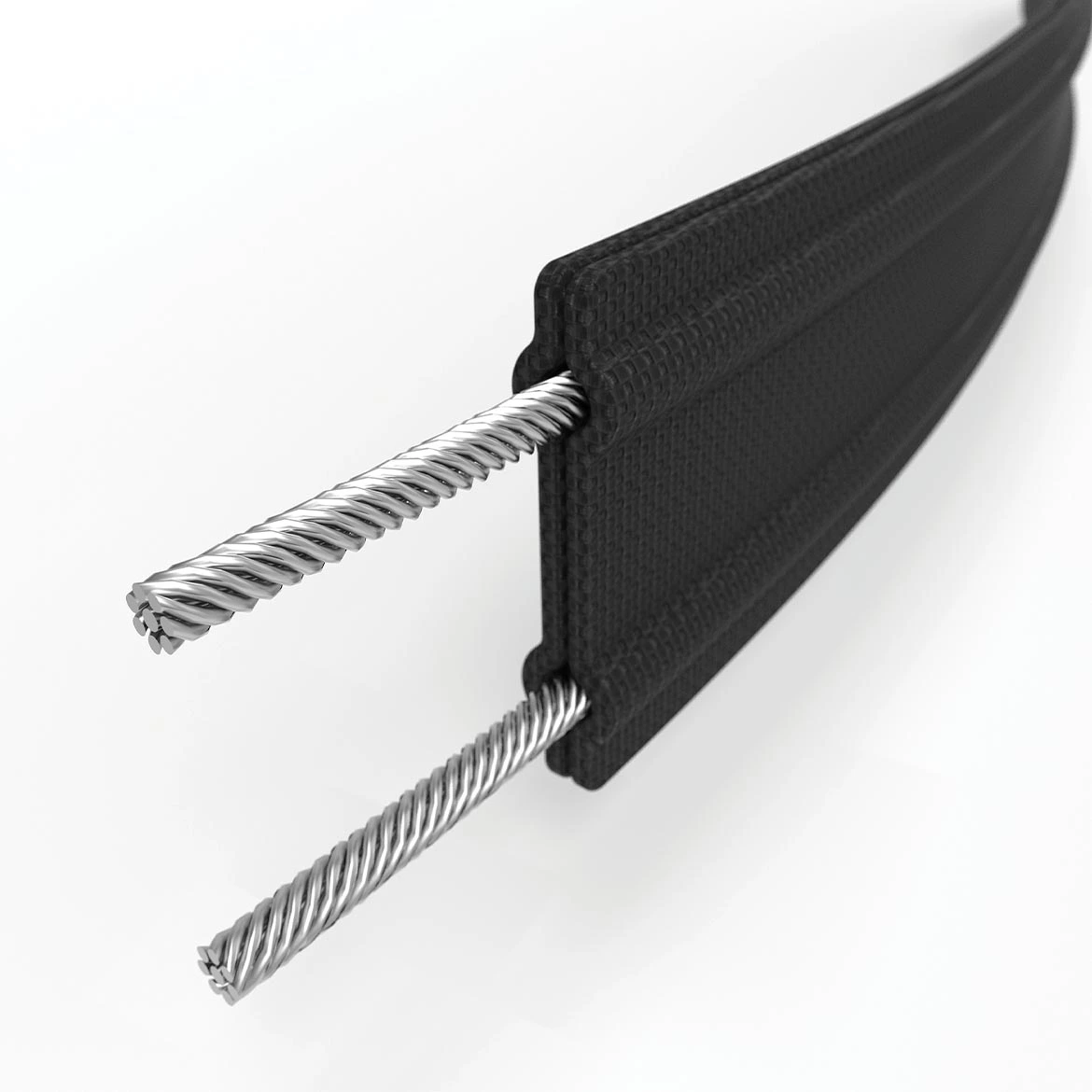 Pokazanie metalowych linek w paskach z Carrysafe