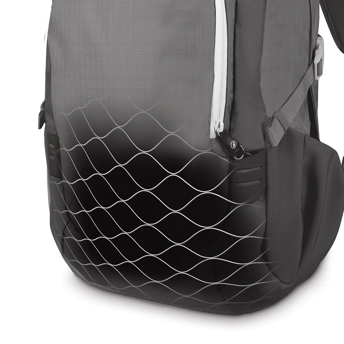 Wizualizacja siatki eXomesh w plecaku antykradziezowym marki Pacsafe