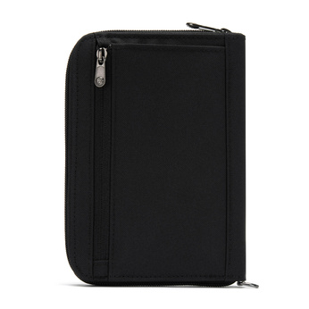 Pacsafe men's large RFID wallet - jet black - display