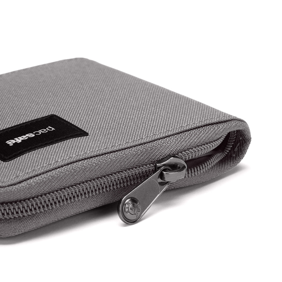 Men's small RFID Pacsafe wallet - stone