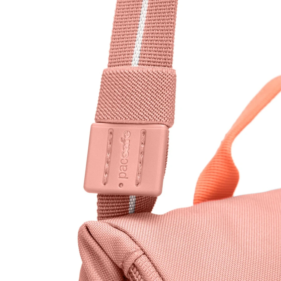 Folding women's anti-theft bag Pacsafe Go - pink