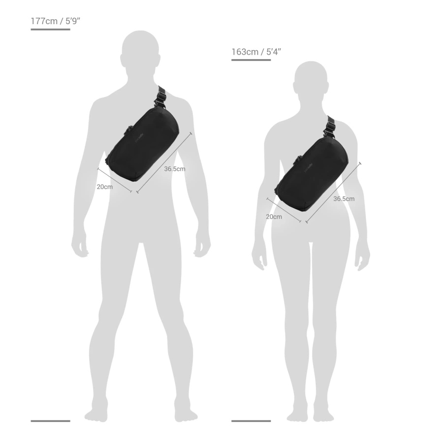 Hip bag waterproof anti-theft Pacsafe V - Gray