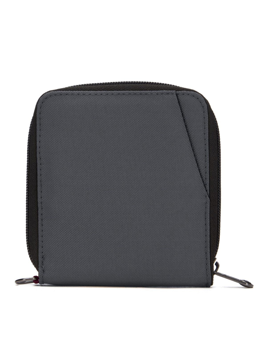 Men's small RFID Pacsafe wallet - dark gray