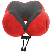 Travel pillow around the neck - red. Plus ear plugs and eye band