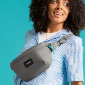 Biodrówka nerka antykradzieżowa Pacsafe Go - szara