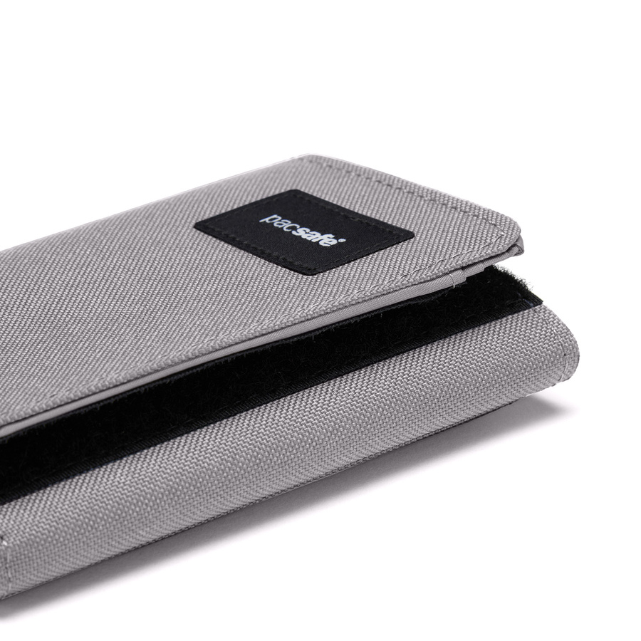 Portfel antykradzieżowy składany RFID Pacsafe - szary