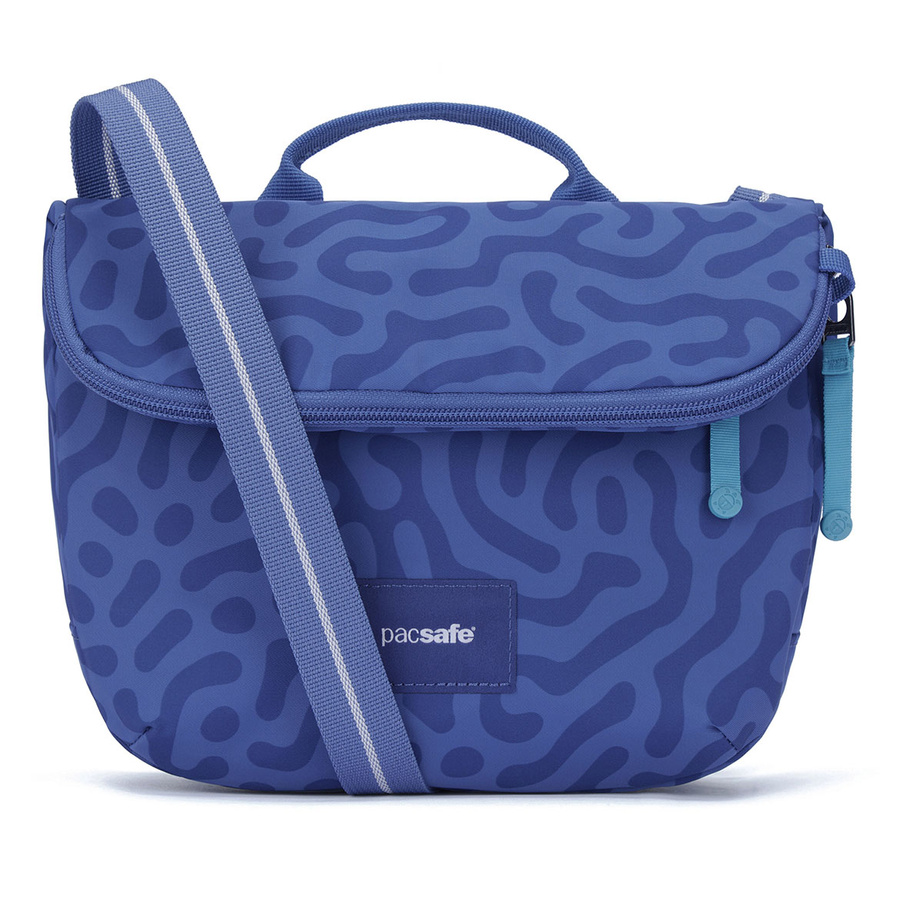 Folding women's anti-theft bag Pacsafe Go - Cerulean Blue