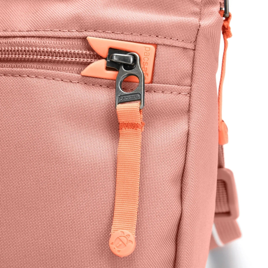 Folding women's anti-theft bag Pacsafe Go - pink