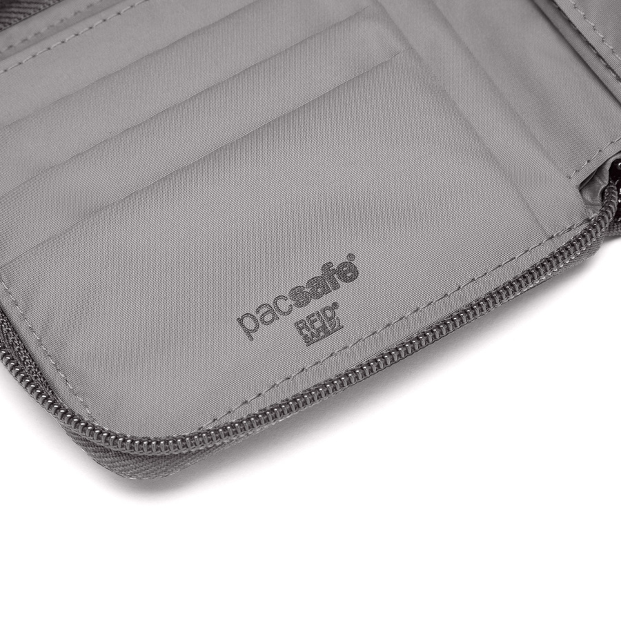 Portfel antykradzieżowy męski mały RFID Pacsafe - szary