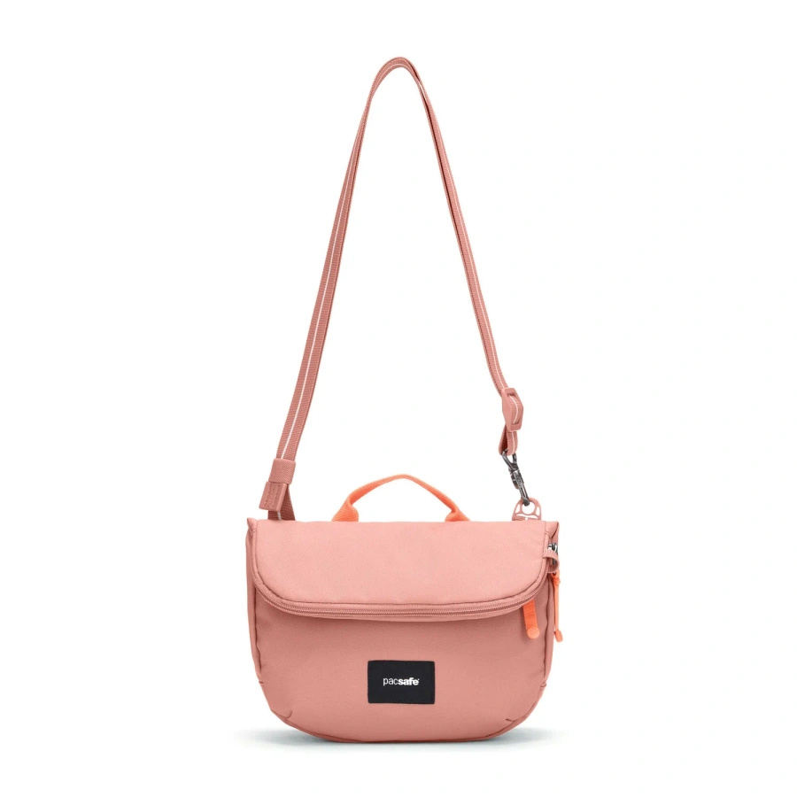 Folding women's anti-theft bag Pacsafe Go - pink