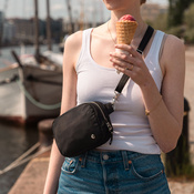 Small 2-in-1 anti-theft women's handbag Pacsafe W - black