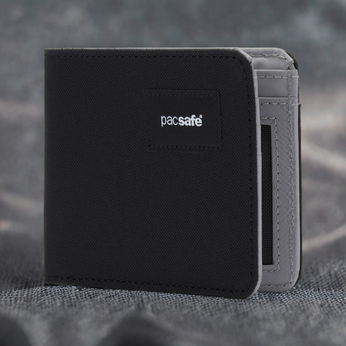 Portfel antykradzieżowy mały RFID Pacsafe - czarny