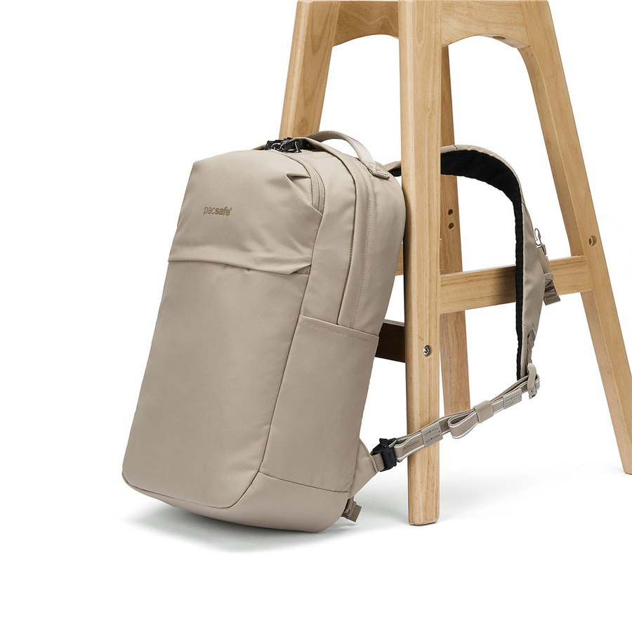 Plecak na laptopa antykradzieżowy Pacsafe Vibe 20L - beżowy