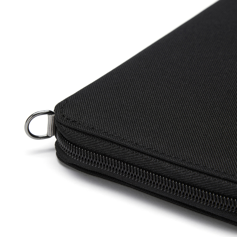 Portfel antykradzieżowy damski duży RFID Pacsafe - czarny