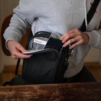 Anti-theft shoulder bag Pacsafe LS100 - black