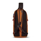 Anti-theft backpack for one shoulder Pacsafe ECO 12L - orange made of econyl
