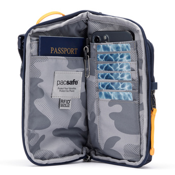 Anti-theft Pacsafe GO shoulder bag - Coastal blue