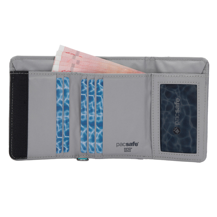 Portfel antykradzieżowy składany RFID Pacsafe - szary