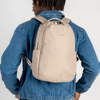 Pacsafe V 16 L anti-theft city backpack - Beige