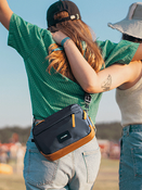 Small urban anti-theft bag Pacsafe Go - navy blue