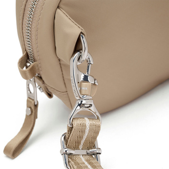 Small 2-in-1 anti-theft women's handbag Pacsafe W - beige