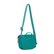 Folding women's anti-theft bag Pacsafe Go - turquoise