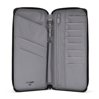 Large RFID Pacsafe women's wallet - black