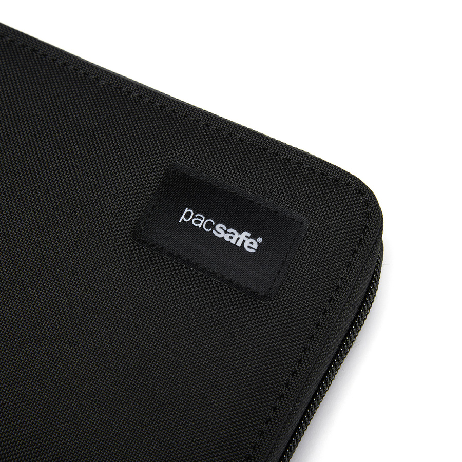 Portfel antykradzieżowy damski duży RFID Pacsafe - czarny