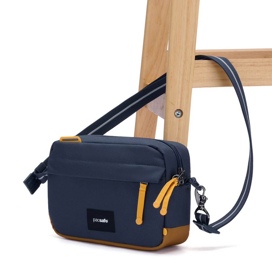 Urban small anti-theft bag Pacsafe Go - coastal blue