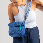 Folding women's anti-theft bag Pacsafe Go - Cerulean Blue