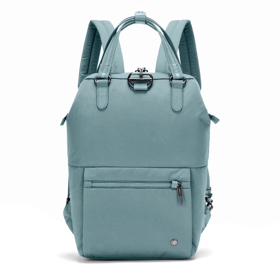 Mini women's anti-theft backpack Pacsafe Citysafe CX Econyl - mint