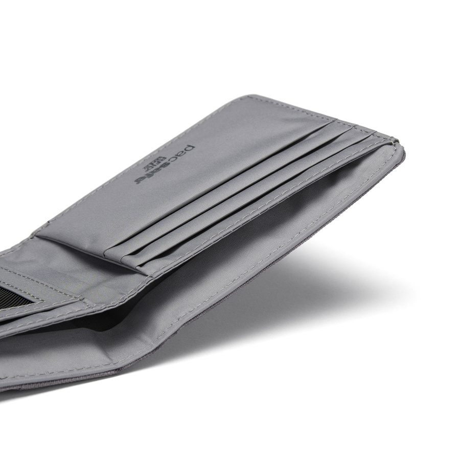 Portfel antykradzieżowy mały RFID Pacsafe - szary