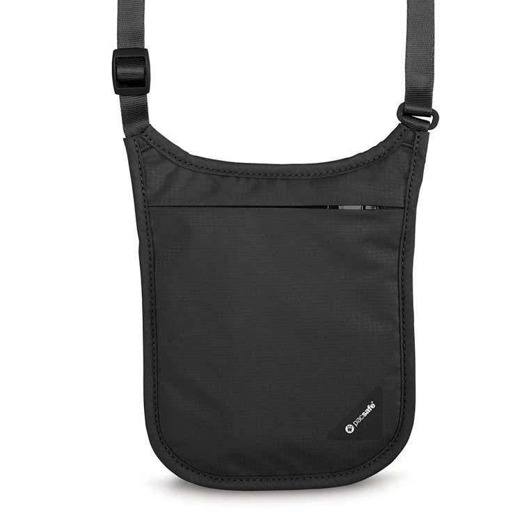 Portfel antykradzieżowy na szyję RFID Pacsafe Coversafe V75 - czarny