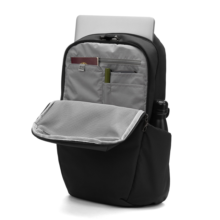 Plecak turystyczny antykradzieżowy na laptopa Pacsafe Vibe 24 l - czarny