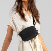 Torebka/biodrówka damska 2w1 antykradzieżowa Pacsafe W - czarna