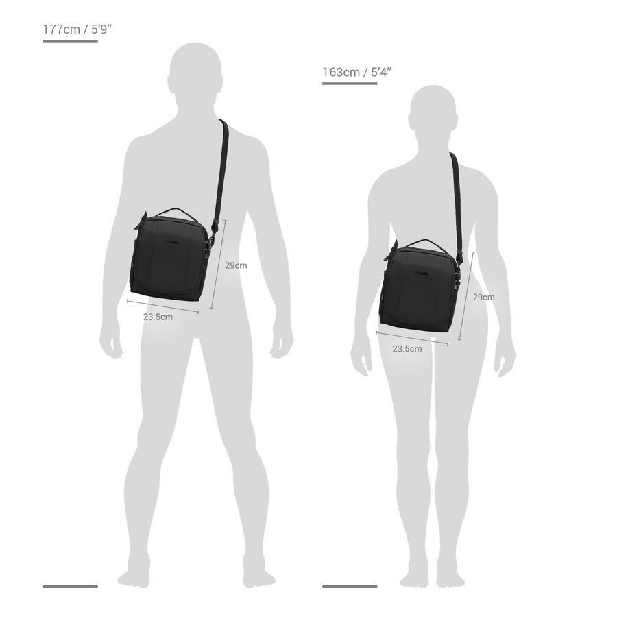 Anti-theft Pacsafe LS200 shoulder bag - turquoise