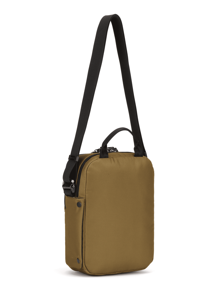 Medium anti-theft shoulder bag messenger Pacsafe Metrosafe X 6L - brown