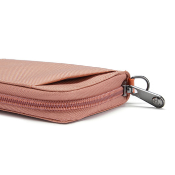 Portfel mały RFID Pacsafe - różowy