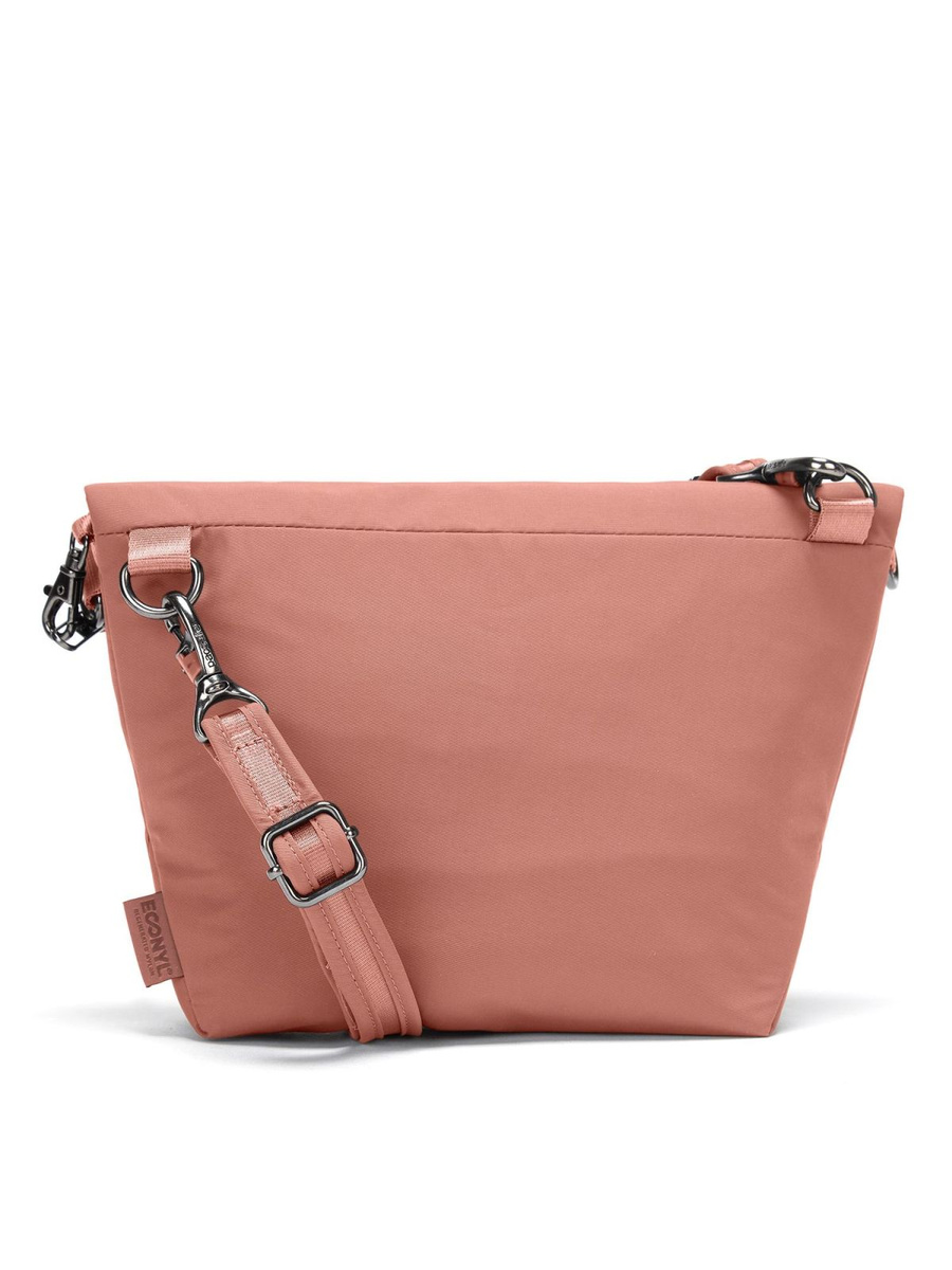 The foldable women's anti-theft handbag Pacsafe Citysafe CX Econyl® - pink