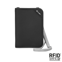Portfel antykradzieżowy męski mały RFID Pacsafe V150 - czarny