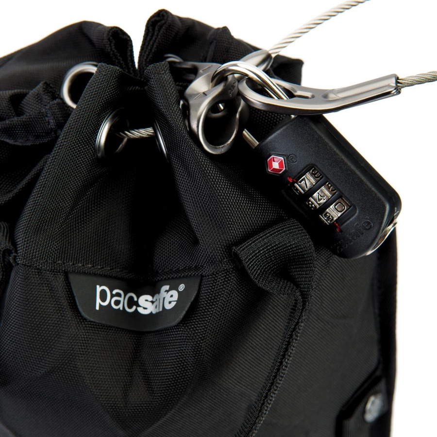 Medium-sized anti-theft travel safe Pacsafe Travelsafe 5l GII - black