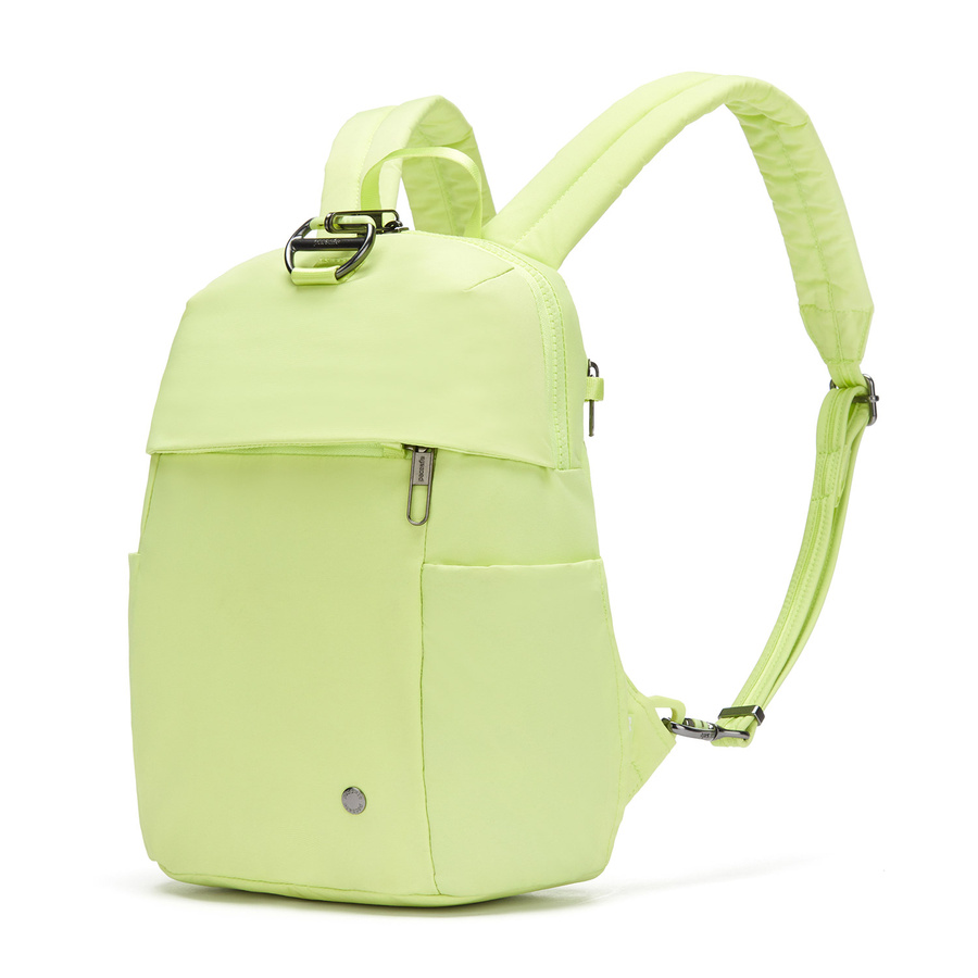 Plecak mini damski antykradzieżowy 8L Pacsafe CX - limonka