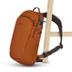 Anti-theft backpack for one shoulder Pacsafe ECO 12L - orange made of econyl
