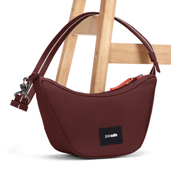 Anti-theft urban Pacsafe Go Lunar bag - burgundy