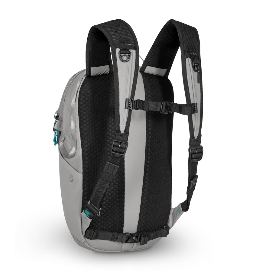 Plecak miejski antykradzieżowy 18l Pacsafe ECO Econyl® - szary - powystawowy
