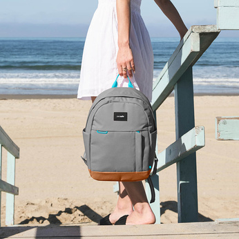 Anti-theft urban backpack Pacsafe Go 15 l - stone