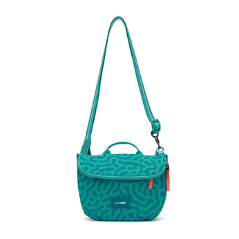 Folding women's anti-theft bag Pacsafe Go - turquoise