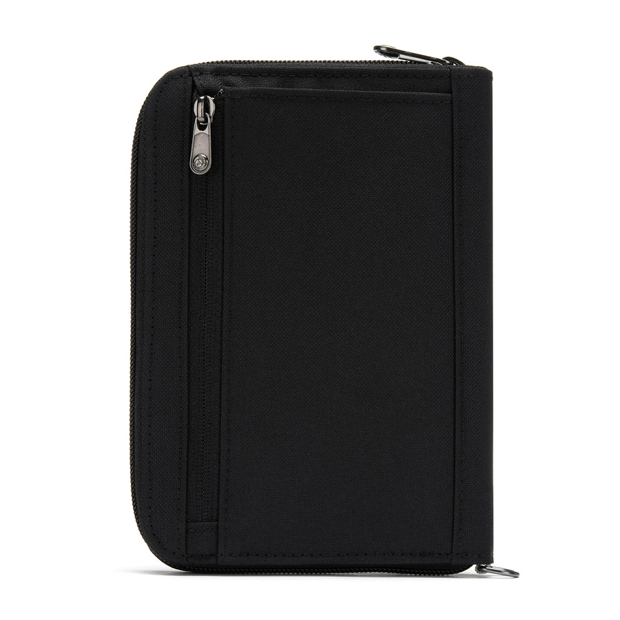 Pacsafe men's large RFID wallet - jet black - display