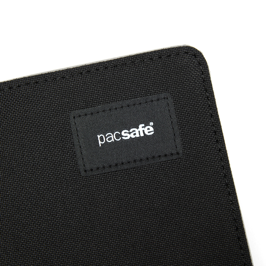 Portfel antykradzieżowy mały RFID Pacsafe - czarny